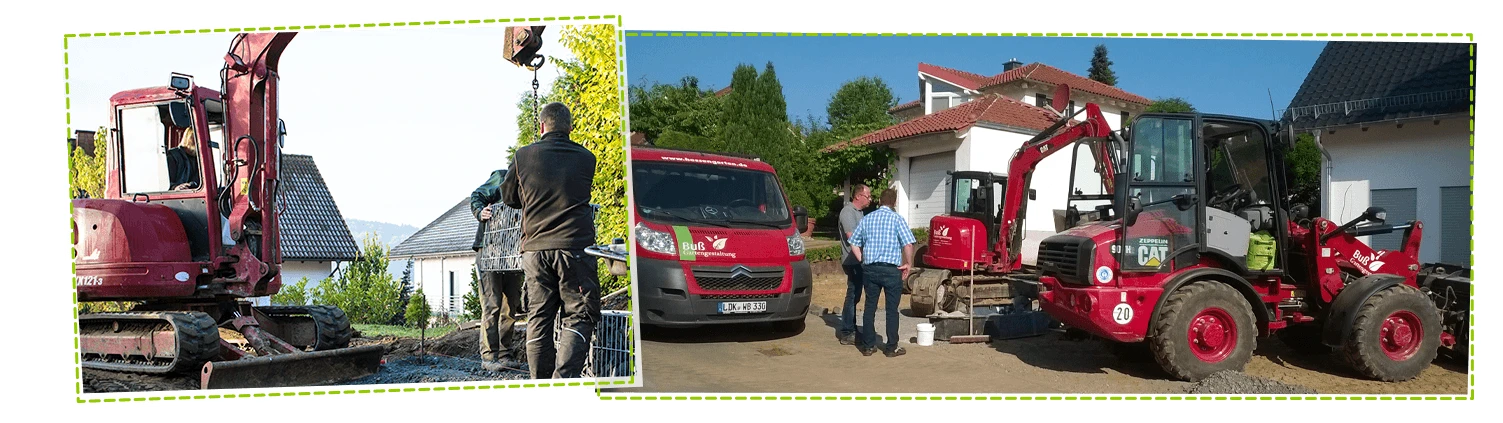 Kurzes Vorgespräch mit dem Team von Gartengestaltung Buß